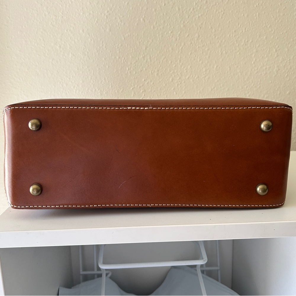NEW Patricia Nash Heritage Angela Convertible Cross Body‎ Satchel Brown Leather - Picture 6 of 12